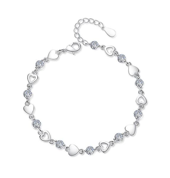 love sweet heart charm bracelets s925 sterling silver white purple crystal shining link bracelet jewelry beauty for girls9589285, Golden;silver
love sweet heart charm bracelets s925 sterling silver white purple crystal shining link bracelet jewelry beauty for girls9589285, Golden;silver