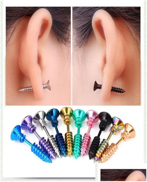 stud 100pcslot punk stainless steel screw stud earrings for men black golden egirl pendientes hombre jewelry accessories drop del9636838, Golden;silver
stud 100pcslot punk stainless steel screw stud earrings for men black golden egirl pendientes hombre jewelry accessories drop del9636838, Golden;silver