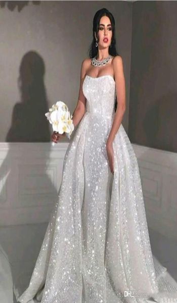 glitter arabic mermaid wedding dresses with detachable train strapless sweetheart full sequins plus size overskirt country bridal 7126658, White
glitter arabic mermaid wedding dresses with detachable train strapless sweetheart full sequins plus size overskirt country bridal 7126658, White