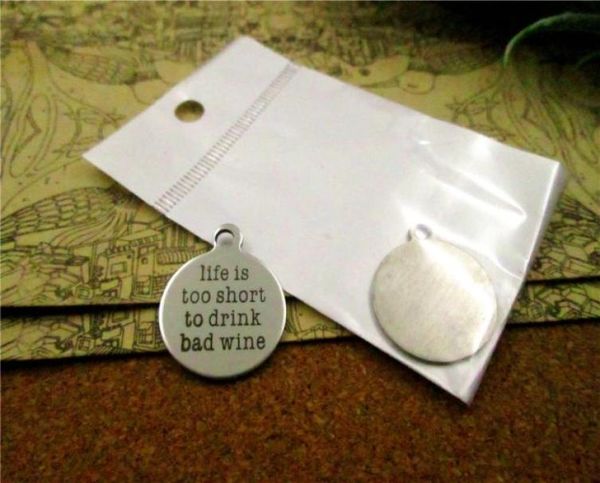 40pcsquotlife is too short to drink bad winequotstainless steel charms more style for choosing diy charms pendants for neckl1236721, Bronze;silver
40pcsquotlife is too short to drink bad winequotstainless steel charms more style for choosing diy charms pendants for neckl1236721, Bronze;silver