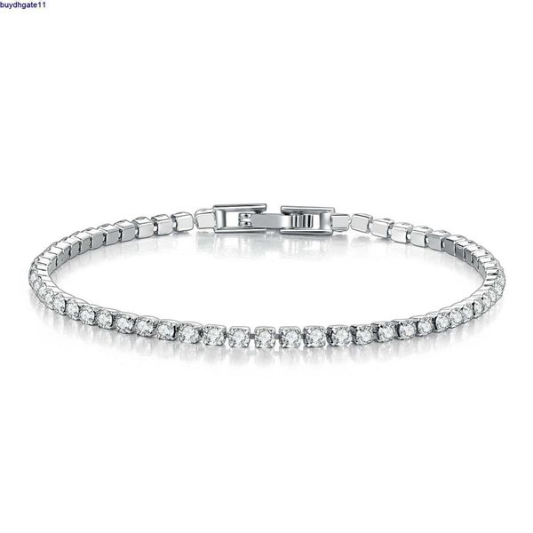2023 new fashion accessories 2.5mm single row full diamond crystal women's bracelet with 3a round zircon tennis folding, Silver
2023 new fashion accessories 2.5mm single row full diamond crystal women's bracelet with 3a round zircon tennis folding, Silver