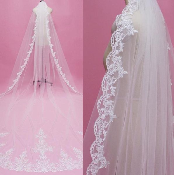 bridal veils real pos 4 meters long lace edge one layer wedding veil with comb luxury m white ivory velo de novia7870582, Black
bridal veils real pos 4 meters long lace edge one layer wedding veil with comb luxury m white ivory velo de novia7870582, Black