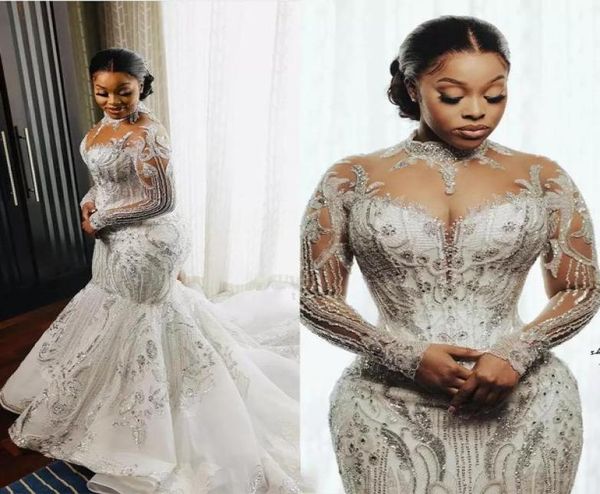 luxurious mermaid wedding dresses saudi arabic vintage high neck long sleeve crystals beads long train bridal gowns bc143978110437, White
luxurious mermaid wedding dresses saudi arabic vintage high neck long sleeve crystals beads long train bridal gowns bc143978110437, White