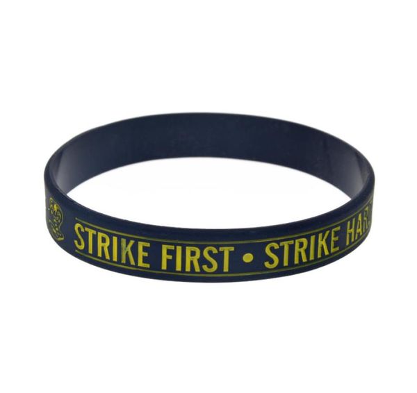 100pcs strike first strike hard no mercy silicone rubber bracelet classic decoration logo size black4728938, Black
100pcs strike first strike hard no mercy silicone rubber bracelet classic decoration logo size black4728938, Black