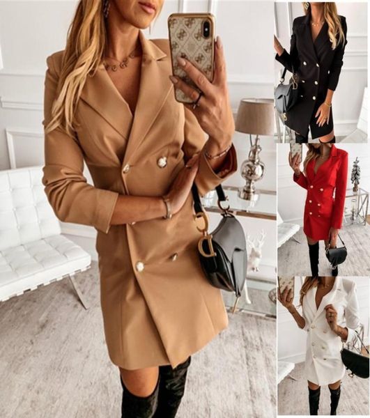 women office lady blazer dress casual notched collar aline mini dresses robe femme long sleeve buttons slim party2170746, Black;gray
women office lady blazer dress casual notched collar aline mini dresses robe femme long sleeve buttons slim party2170746, Black;gray