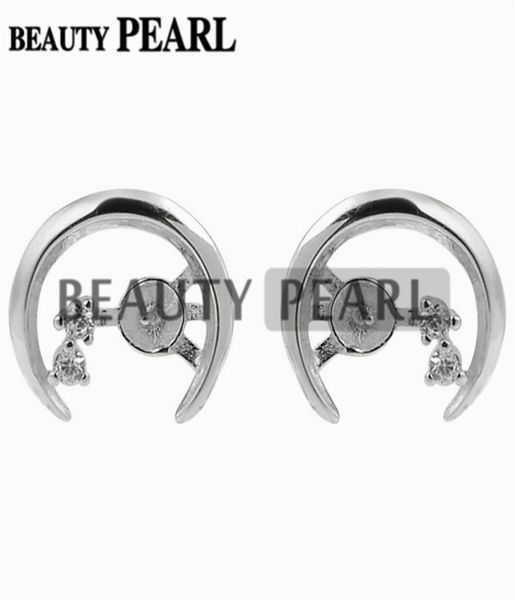 moon stud earring semi mount for pearl settings 925 sterling silver zircon diy jewelry 5 pairs8339401, Slivery;crystal
moon stud earring semi mount for pearl settings 925 sterling silver zircon diy jewelry 5 pairs8339401, Slivery;crystal