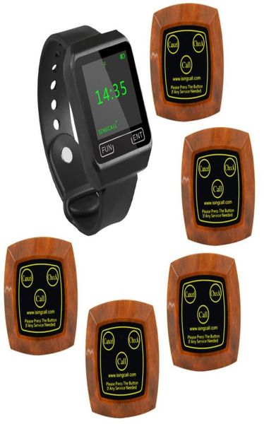singcall wireless ktv hospital service calling system 5 multibuttons 1 watch3829446