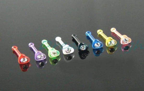 new arrival uv acrylic heart nose studs nose piercing nose rings fashion body jewelry promotional4819475, Silver
new arrival uv acrylic heart nose studs nose piercing nose rings fashion body jewelry promotional4819475, Silver