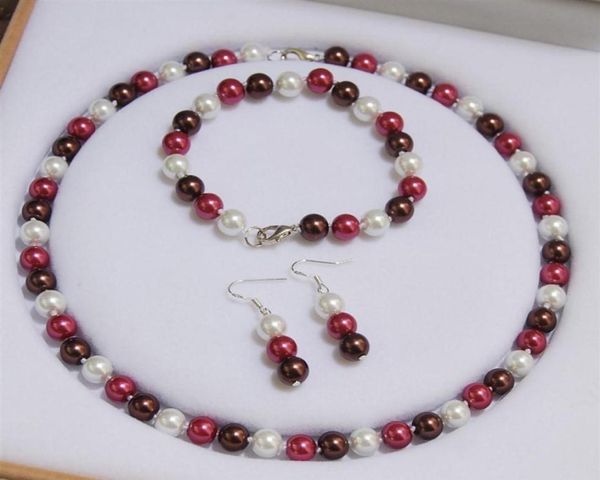 handmade beautiful 8mm multicolor south sea round bead shell pearl necklace bracelet earrings set 45cm fashion jewelry 2set lot2781715201, Silver
handmade beautiful 8mm multicolor south sea round bead shell pearl necklace bracelet earrings set 45cm fashion jewelry 2set lot2781715201, Silver