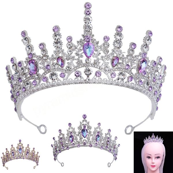 luxury bling purple crystal tiara crown for women party elegant elegant bridal queen hair dress accessories, Slivery;white
luxury bling purple crystal tiara crown for women party elegant elegant bridal queen hair dress accessories, Slivery;white