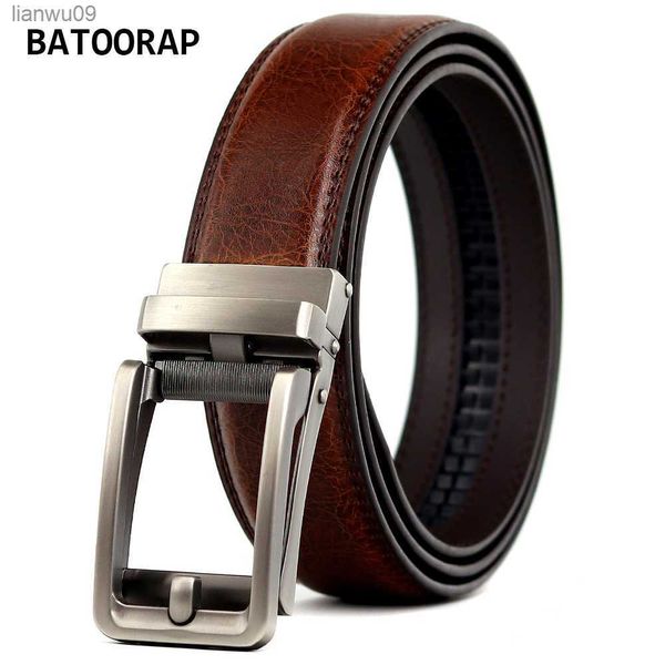 men's leather belts brown cowhide business ratchet belt metal automatic buckle waist strap male formal style zyk02 l230704, Black;brown
men's leather belts brown cowhide business ratchet belt metal automatic buckle waist strap male formal style zyk02 l230704, Black;brown