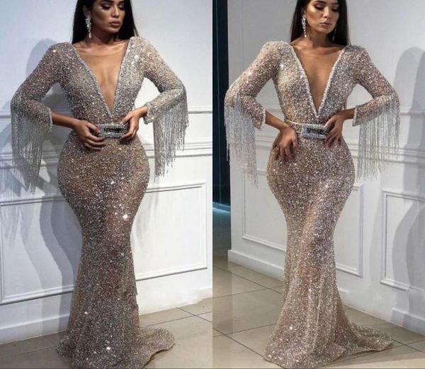 prom party dress with bow 2019 deep vneck mermaid long sleeves floor length evening gowns sequin crystals tassels3186700, Black
prom party dress with bow 2019 deep vneck mermaid long sleeves floor length evening gowns sequin crystals tassels3186700, Black
