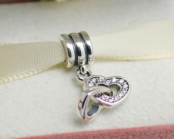 s925 sterling silver interlocking love dangle charm bead with clear zirconia fits european jewelry bracelet ps20752094137, Black
s925 sterling silver interlocking love dangle charm bead with clear zirconia fits european jewelry bracelet ps20752094137, Black