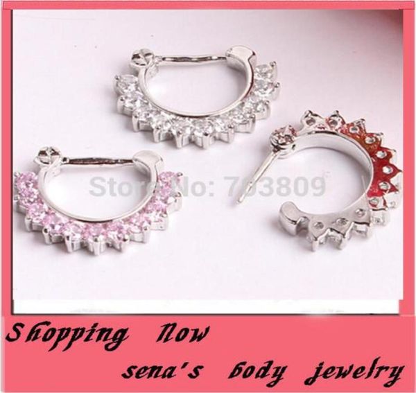 unique zircon gem septum clicker nose ring stud nose piercing stud luxury jewelry tragus hoop earring mix 2 color 10pcslot6134078, Silver
unique zircon gem septum clicker nose ring stud nose piercing stud luxury jewelry tragus hoop earring mix 2 color 10pcslot6134078, Silver