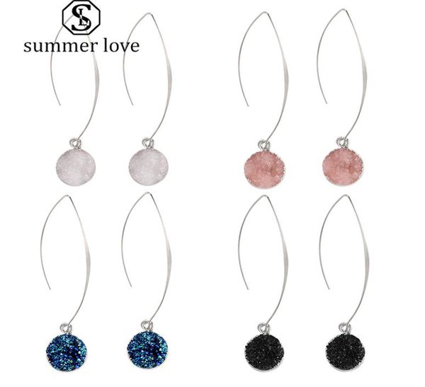 new arrival green pink black white resin druzy dangle earring for women girls copper gold silver hook earring fashion3793847
new arrival green pink black white resin druzy dangle earring for women girls copper gold silver hook earring fashion3793847