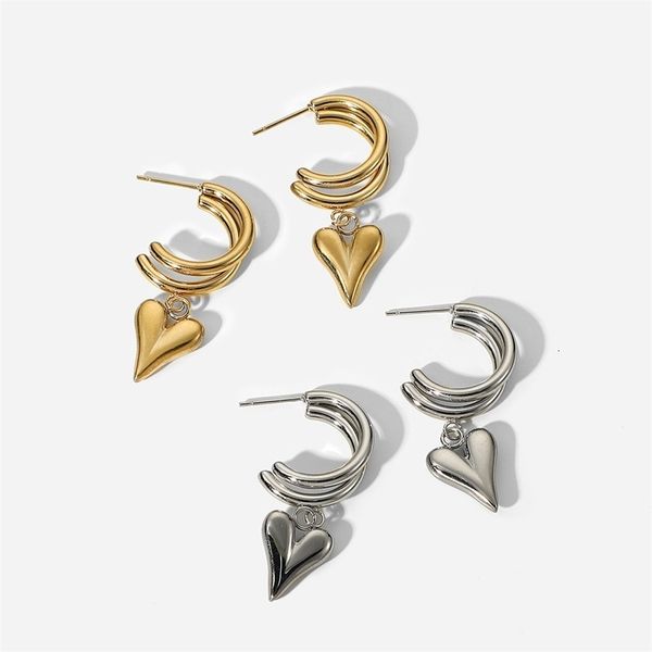 stud fashion cute love heart pendant earrings charms loops circle dangle hoop for women party jewelry gifts 230714, Golden;silver
stud fashion cute love heart pendant earrings charms loops circle dangle hoop for women party jewelry gifts 230714, Golden;silver