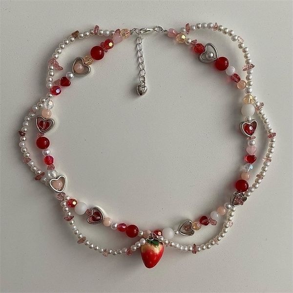 pendant necklaces strawberry necklace pearls beaded y2k necklace choker beautiful glass adjustable 230714, Silver
pendant necklaces strawberry necklace pearls beaded y2k necklace choker beautiful glass adjustable 230714, Silver
