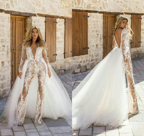 gorgeous wedding jumpsuits with detachable train deep v neck lace appliqued long sleeves wedding dress customize backless bridal g3512535, White
gorgeous wedding jumpsuits with detachable train deep v neck lace appliqued long sleeves wedding dress customize backless bridal g3512535, White