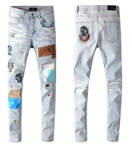 men039s jeans men embroidered bear stickers jeans fog high street men039s elastic slim pants5038000, Blue
men039s jeans men embroidered bear stickers jeans fog high street men039s elastic slim pants5038000, Blue