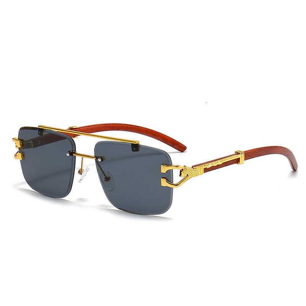 fashion carti sunglasses new frameless sunglasses for women double beam square wood pattern leopard head men with logo box, White;black
fashion carti sunglasses new frameless sunglasses for women double beam square wood pattern leopard head men with logo box, White;black