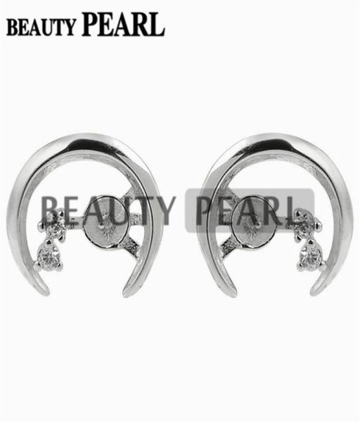 moon stud earring semi mount for pearl settings 925 sterling silver zircon diy jewelry 5 pairs2648836, Slivery;crystal
moon stud earring semi mount for pearl settings 925 sterling silver zircon diy jewelry 5 pairs2648836, Slivery;crystal
