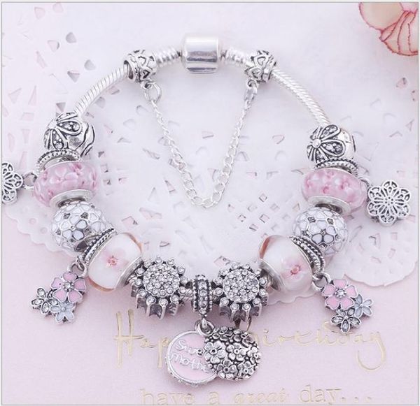 fashion 925 sterling silver white cherry blossom murano lampwork glass & european charm beads dangle fits charm bracelets & necklace1423211, Golden;silver
fashion 925 sterling silver white cherry blossom murano lampwork glass & european charm beads dangle fits charm bracelets & necklace1423211, Golden;silver