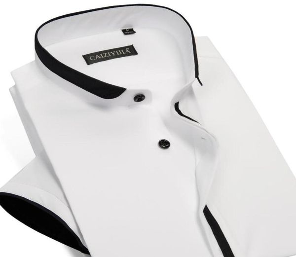 men039s casual shirts banded collar with black piping cotton pocketless design summer thin short sleeve standardfit shir3331936, White;black
men039s casual shirts banded collar with black piping cotton pocketless design summer thin short sleeve standardfit shir3331936, White;black