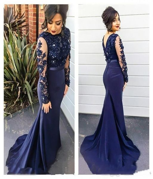elegant mermaid evening dresses 2020 scoop long sleeves backless lace appliques beaded formal prom party gowns vestido de noite cu8093591, Black;red
elegant mermaid evening dresses 2020 scoop long sleeves backless lace appliques beaded formal prom party gowns vestido de noite cu8093591, Black;red