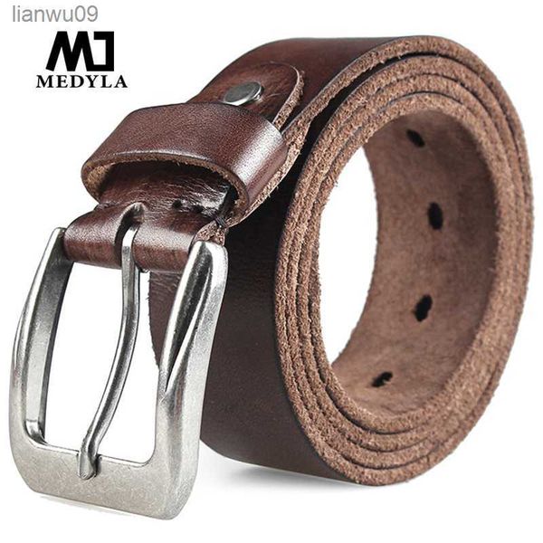 medyla men layer leather casual belt vintage design pin buckle genuine leather belts for men original cowhide l230704, Black;brown
medyla men layer leather casual belt vintage design pin buckle genuine leather belts for men original cowhide l230704, Black;brown