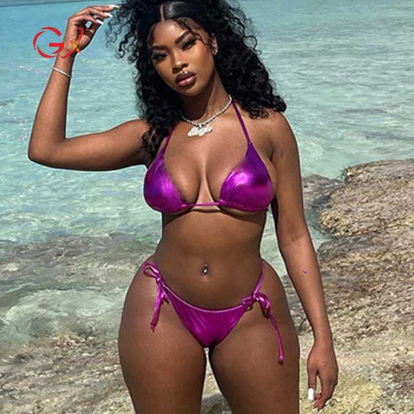 women's swimwear gx26421 fashion personalized bright pu swimsuit 2 piece set swimwear women micro bikini, White;black
women's swimwear gx26421 fashion personalized bright pu swimsuit 2 piece set swimwear women micro bikini, White;black