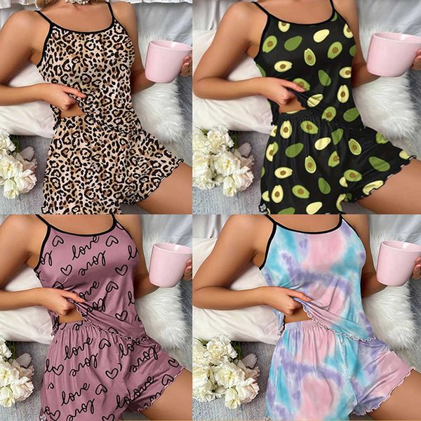 women's sleep lounge women pajama sets summer sleeveless shorts 2pcs sleepwear suit female full printed nightgown lady homewear
women's sleep lounge women pajama sets summer sleeveless shorts 2pcs sleepwear suit female full printed nightgown lady homewear