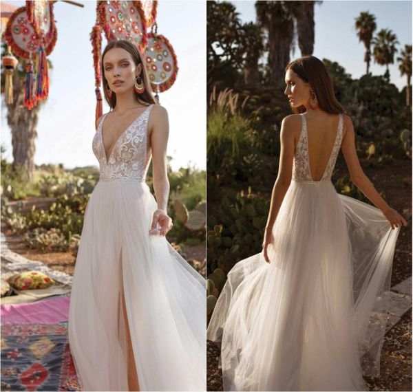 2020 asaf dadush boho wedding dresses high split lace applique beads a line bohemian wedding dress deep v neck backless robes de m7513034, White
2020 asaf dadush boho wedding dresses high split lace applique beads a line bohemian wedding dress deep v neck backless robes de m7513034, White