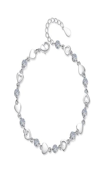 love sweet heart charm bracelets s925 sterling silver white purple crystal shining link bracelet jewelry beauty for girls6388248, Golden;silver
love sweet heart charm bracelets s925 sterling silver white purple crystal shining link bracelet jewelry beauty for girls6388248, Golden;silver