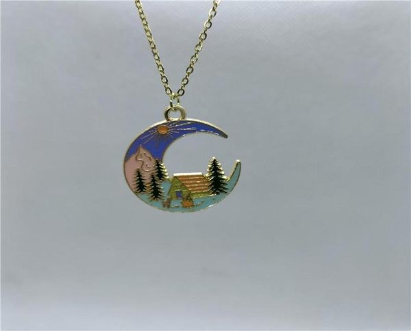 pendant necklaces yungqi fashion moon necklace enamel charm collar tree mountain house landscape choker for women girl boho chain 7190268, Silver
pendant necklaces yungqi fashion moon necklace enamel charm collar tree mountain house landscape choker for women girl boho chain 7190268, Silver