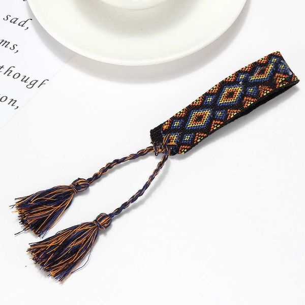 designer charm bracelet bohemian dynamic rope woven bracelet finished wrist band tassel letter women's jewel, Black
designer charm bracelet bohemian dynamic rope woven bracelet finished wrist band tassel letter women's jewel, Black