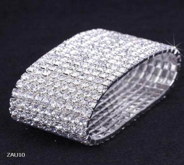10 rows white rhinestone bracelet elastic stretchy wristband bangle party wedding bridal jewelry zau1058576890, Golden;silver
10 rows white rhinestone bracelet elastic stretchy wristband bangle party wedding bridal jewelry zau1058576890, Golden;silver