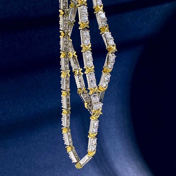 designer new tiffay luxury set zircon full diamond necklace design sense gold silver intermittent splice letter x clavicle chain
designer new tiffay luxury set zircon full diamond necklace design sense gold silver intermittent splice letter x clavicle chain