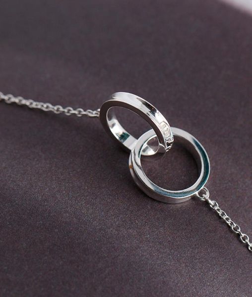 double cycle 925 sterling silver bracelet for women men pure silver chain classical jewelry1894103, Black
double cycle 925 sterling silver bracelet for women men pure silver chain classical jewelry1894103, Black