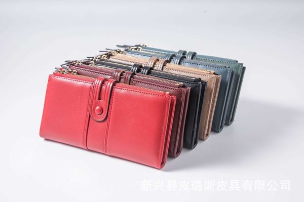 2023 new casual style long women's wallet fashion button classic multi card zero wallet