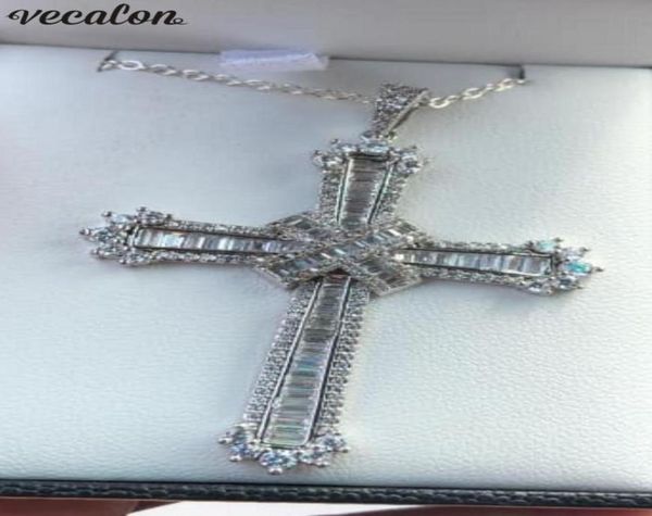 vecalon handmade long cross pendant 925 sterling silver 5a cz stone cross pendant necklace for women men party wedding jewelry3119030
vecalon handmade long cross pendant 925 sterling silver 5a cz stone cross pendant necklace for women men party wedding jewelry3119030