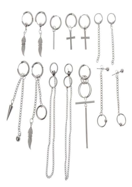14 pcsset arrival trendy jewelry earrings stainless steel korean fashion personality for men women boys party decoration 2106249825209, Silver
14 pcsset arrival trendy jewelry earrings stainless steel korean fashion personality for men women boys party decoration 2106249825209, Silver