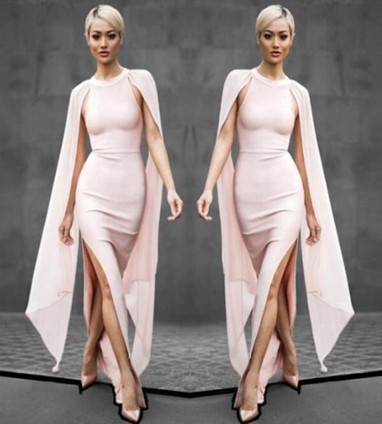 blush pink chiffon evening gowns 2018 cap sleeves side split prom dresses sheath floor length formal party dress vestidos7900185, Black
blush pink chiffon evening gowns 2018 cap sleeves side split prom dresses sheath floor length formal party dress vestidos7900185, Black