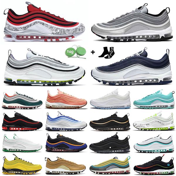 designer 97s running shoes for womens mens triple white black silver bullet pine green bred medium brown 97 violet red leopard reflective bl
designer 97s running shoes for womens mens triple white black silver bullet pine green bred medium brown 97 violet red leopard reflective bl