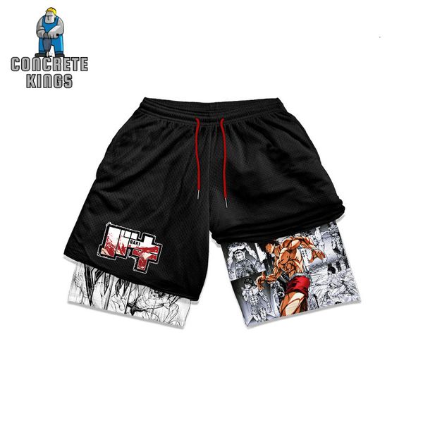 men's shorts anime baki hanma gym men manga print workout quick dry running performance short pants summer mesh beach sport sweatpants, White;black
men's shorts anime baki hanma gym men manga print workout quick dry running performance short pants summer mesh beach sport sweatpants, White;black