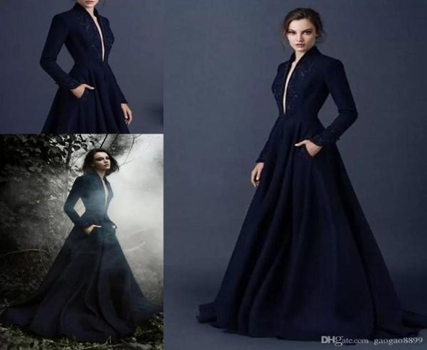 navy blue prom dresses beaded appliques long sleeves v neck floor length evening gowns vestidos de festa1693472, Black
navy blue prom dresses beaded appliques long sleeves v neck floor length evening gowns vestidos de festa1693472, Black