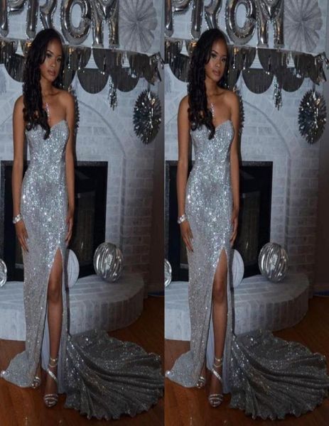 sparkly silver sequins mermaid prom dresses sweetheart split side floor length elegant evening dresses formal gowns sweep train7990447, Black
sparkly silver sequins mermaid prom dresses sweetheart split side floor length elegant evening dresses formal gowns sweep train7990447, Black