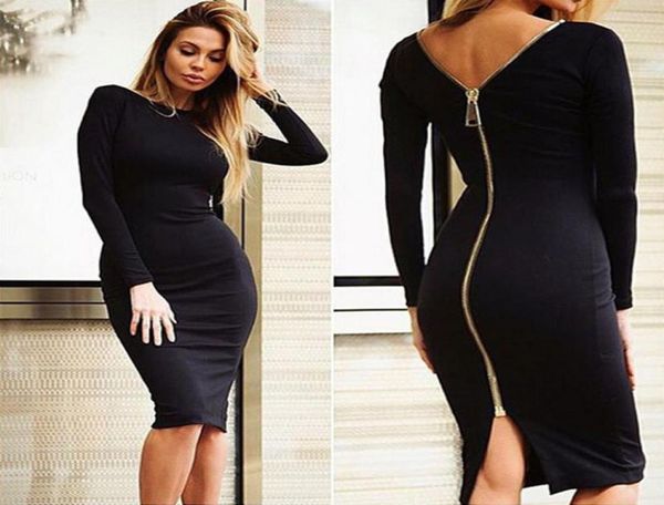 fashion black long sleeve party dresses women clothing back full zipper robe femme pencil tight dress7304181, Black;gray
fashion black long sleeve party dresses women clothing back full zipper robe femme pencil tight dress7304181, Black;gray