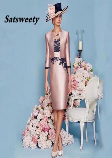 2022 pink satin mother of the bride groom dresses 2 pieces with jacket lace kneelength formal evening party gowns6574177, Black;red
2022 pink satin mother of the bride groom dresses 2 pieces with jacket lace kneelength formal evening party gowns6574177, Black;red
