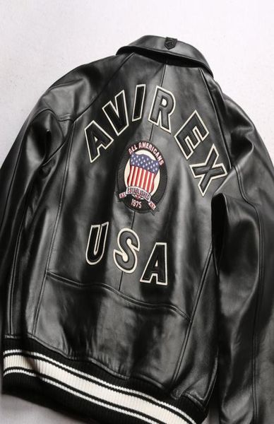 black avirex lapel sheepskin leather jacket casual athletic flight suit 1975 usa4647613, Black;brown
black avirex lapel sheepskin leather jacket casual athletic flight suit 1975 usa4647613, Black;brown