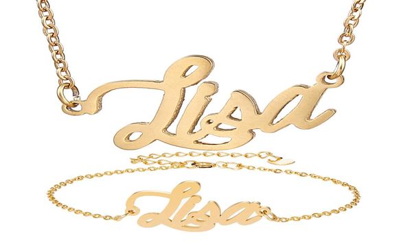 nameplate necklace bracelet set for women quot lisa quot letter gold choker chain name pendant charm girl frined birthday gi3448280, Silver
nameplate necklace bracelet set for women quot lisa quot letter gold choker chain name pendant charm girl frined birthday gi3448280, Silver
